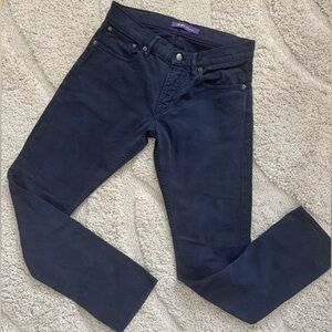 Ralph Lauren Purple Label Slim Fit Dark Indigo Stretch Jeans 30x32 Luxury Denim